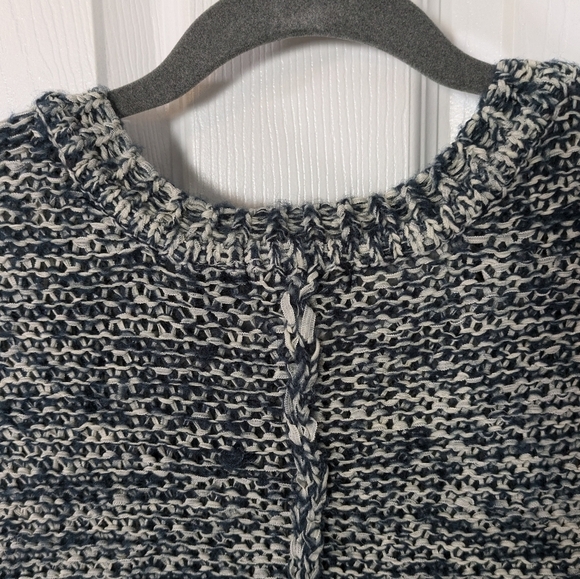 RDI Chunky Knit Long Sleeve Tunic Pocket Sweater in Marbled Green & Cream Size S - Picture 5 of 8